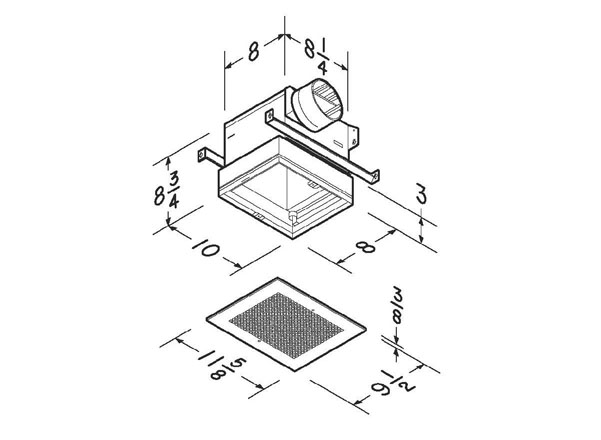 Broan 110rdf Bath Ventilator Parts breakout large
