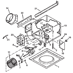 Nautilus N161 Bathroom Fan With Heater/Light Parts breakout large