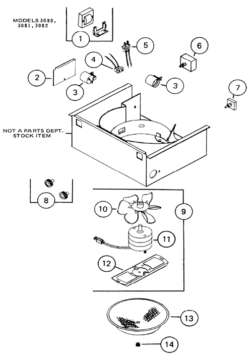 Aubrey CF1000 Exhaust Fan Parts breakout large