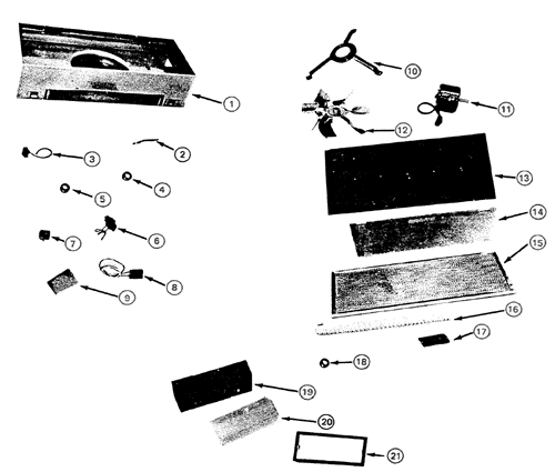 Air Care AC195 Range Hood Parts breakout small