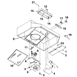 Broan 402101 Kitchen Exhaust Fan 21" breakout large