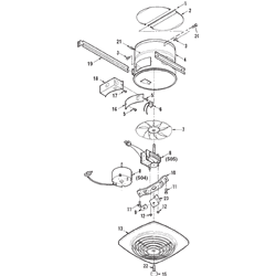 Broan 504 Vertical Discharge Fan Parts breakout large