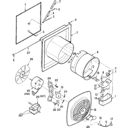 Broan 507 Wall Ventilation Fan Parts breakout large