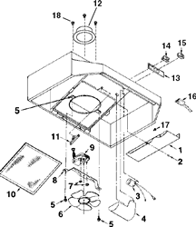 Broan 524202 Two-Speed Range Hood Parts breakout large