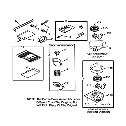 NuTone 665F Valuetest Heat-A-Ventlite Parts breakout large