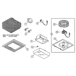 NuTone 669L Exhaust Fan/Light Parts breakout large