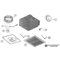 NuTone 672R Ceiling Fan 110Cfm  Parts breakout large