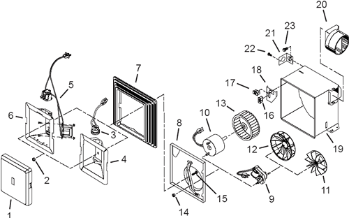 Nautilus N678 Exhaust Fan Parts breakout large