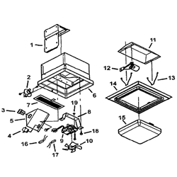 NuTone 682LNT Non-Ducted Fan-Light Parts breakout large