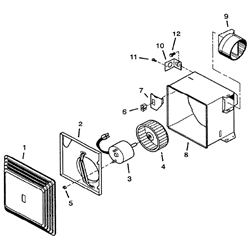 NuTone 684NT Bathroom Exhaust Fan Parts breakout large