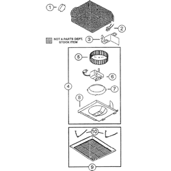 NuTone 694 Exhaust Fan Parts breakout large