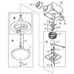 Broan 756 Fan/Light Exhaust Fan Parts breakout large