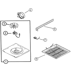 NuTone 756 Economy Exhaust Fan Parts breakout large