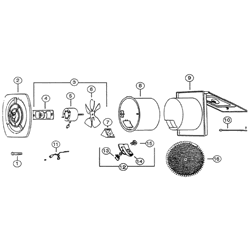 NuTone 8010N Utility Through The Wall Exhaust Parts breakout large