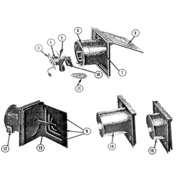 NuTone 801 Utility Through The Wall Exhaust Parts breakout large