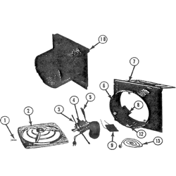 NuTone 811 Utility Fan Parts breakout large