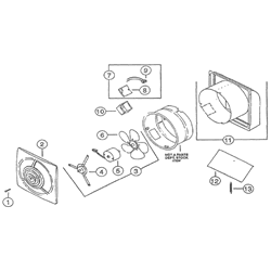 NuTone 8170 Utility Fan Parts breakout large