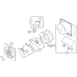 NuTone 8190 Utility Fan Parts breakout large