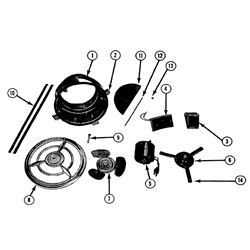 NuTone 821NJF Utility Fan Parts breakout large