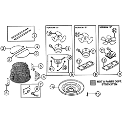 NuTone 8210 Utility Fan Vertical Discharge Parts breakout large