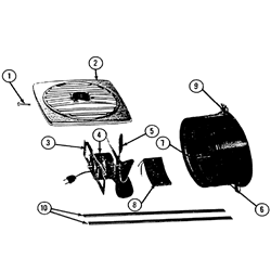 NuTone 822 Utility Fan Parts breakout large