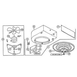 NuTone 831 Utility Fan Parts breakout large