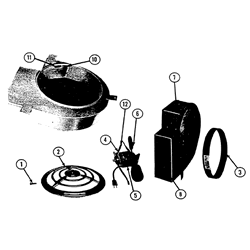 NuTone 851 Utility Fan Parts breakout large