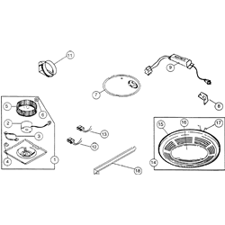 NuTone 8663RF Deluxe Fan-Light Parts breakout large