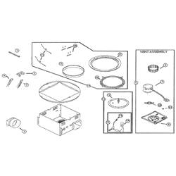 NuTone 8663RLG Deluxe Fan-Light Parts breakout large