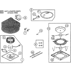 NuTone 8673DG Exhaust Fan-Light Parts breakout large