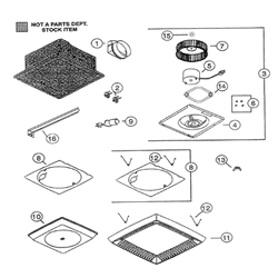 NuTone 8673P Deluxe Fan-Light Parts breakout large