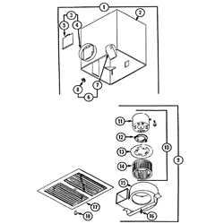 NuTone 8810 Exhaust Fan Parts breakout large