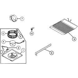 NuTone 8814R Decorative Bath Exhaust Fan Parts breakout large