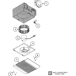 NuTone 8814 Deluxe Exhaust Fan Parts breakout large