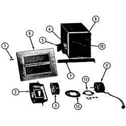 NuTone 881 Exhaust Fan Parts breakout large