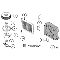 NuTone 8832 Deluxe Exhaust Fan Parts breakout large