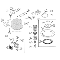 NuTone 9011 Deluxe Heat-A-Lite Parts breakout large