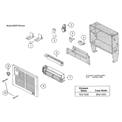 NuTone 9315X Wall Heater - 240V Parts breakout large