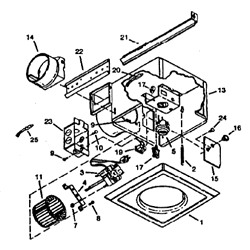 NuTone 9417DN-R01 Ventilation fan/Bulb Heater Parts breakout large