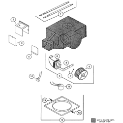 NuTone 9415H Ventilation fan/Bulb Heater Parts breakout large