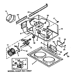 NuTone 9422P-R01 Bulb Heater Parts breakout large