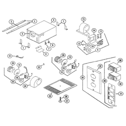 NuTone 9605 Deluxe Heat-A-Vent Parts breakout large