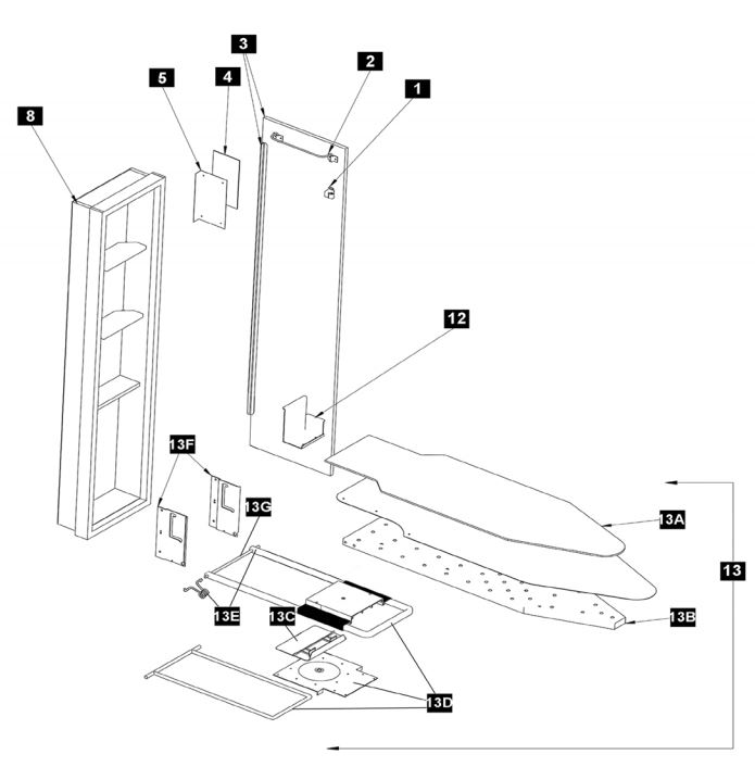 IronAway ANE-46 Ironing Center Parts breakout large