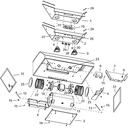 Kenmore 50613 9" Stainless Steel Range Hood Parts breakout large