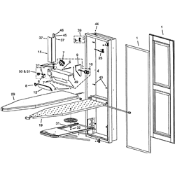 NuTone AVD40KN Iron Center -Simulated Oak Door Parts breakout large