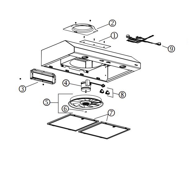 Broan BCSD136SS Rangehood Stainless 300 Max Blower CFM  breakout large