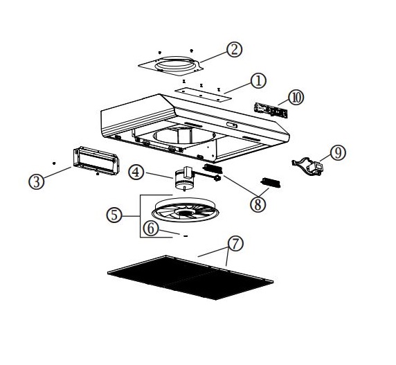 Broan BKDEG130SS Stainless Rangehood 300cfm breakout large