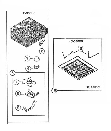 Mercury A109C1 Bathroom Exhaust Fan Parts breakout small