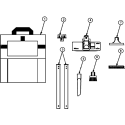 NuTone CK120 Central Vacuum Tool Set Parts breakout large