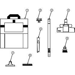 NuTone CK230 Central Vacuum Deluxe Tool Set Parts breakout large